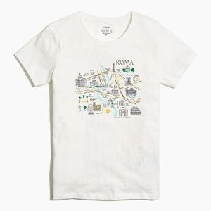 JCrew Rome map graphic tee